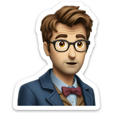 tenth doctor surprised sticker