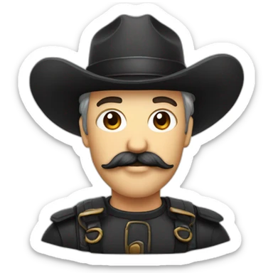 Homme moustachus avec un bouc sticker