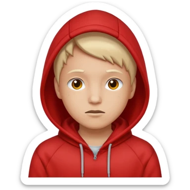 only red hoodie sticker