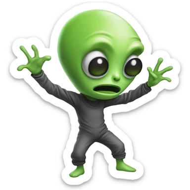 alien dab sticker