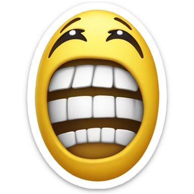 yellow emoji screaming in agony with tears streaming down face  sticker