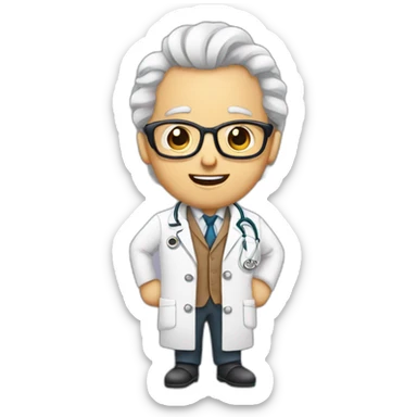 Docteur peluche dessin animé sticker