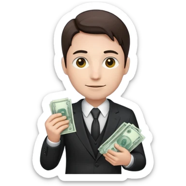 investor, one person, money sticker