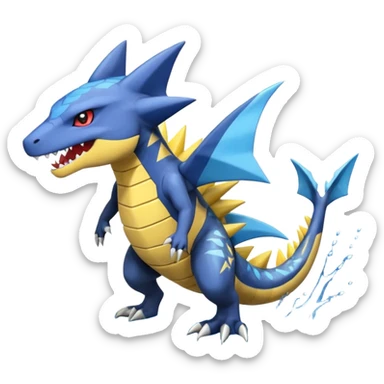 Zeraora-Sharpedo-Garchomp-Ampharos-fusion sticker