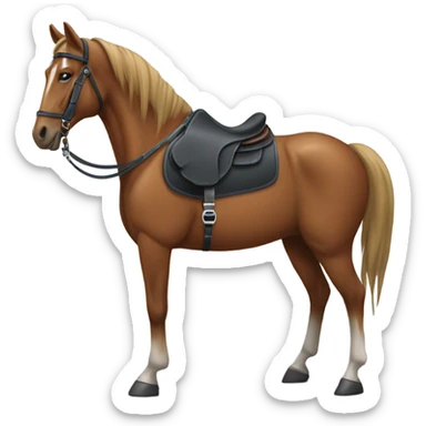 Horse with tack sticker