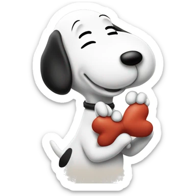 Snoopy blowing a kiss sticker