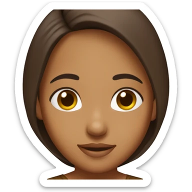 indian girl with brown hair sticker