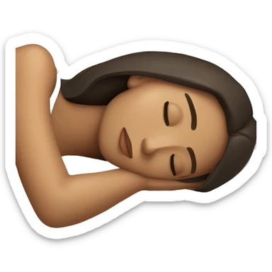 Brunette girl sleeping sticker