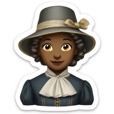 
young girl in 19th century costume sticker