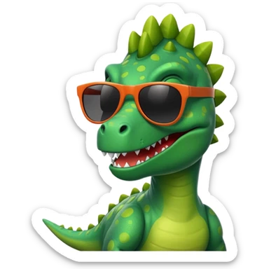 Dinosaur with sunglasses  sticker