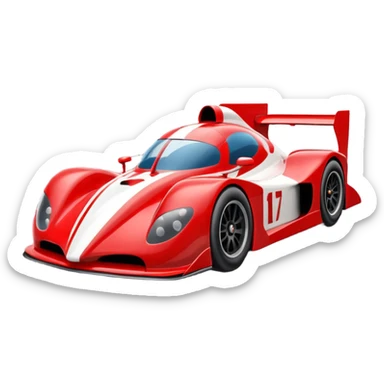 race car with track sticker