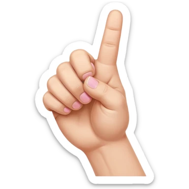 Closed fist with pinky finger sticking up sticker