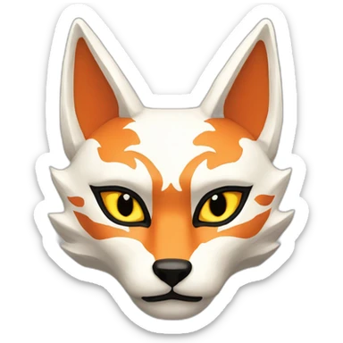 kitsune mask sticker