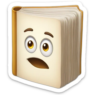 Book with face sticker