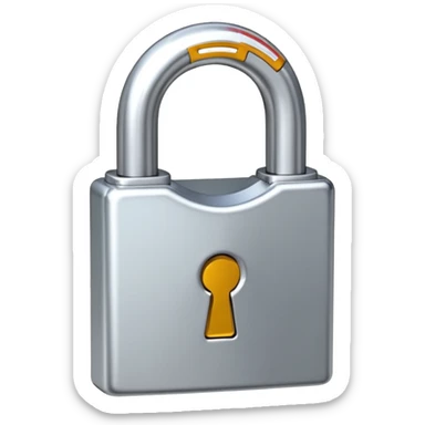 open padlock sticker