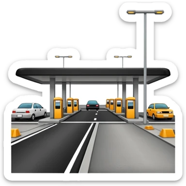 highway tol plaza station sticker