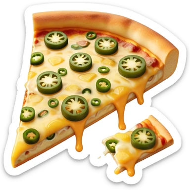Pineapple jalapeño pizza slicd sticker