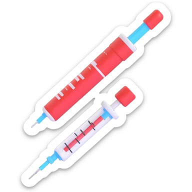 A syringe sticker