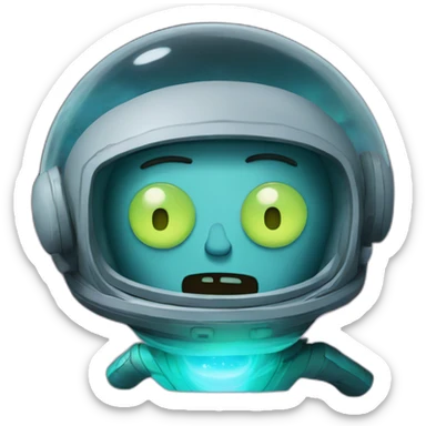 Rick and Morty in space sticker