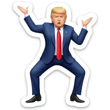 Donald trump twerking  sticker