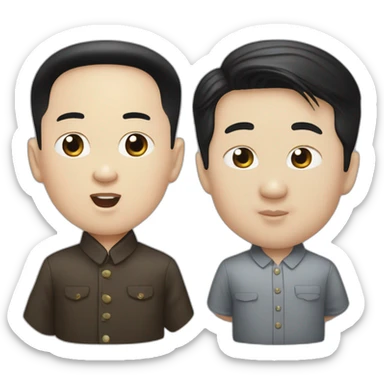 kim jong un's and joe biden's child sticker