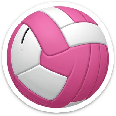 pink and white volleyball sticker