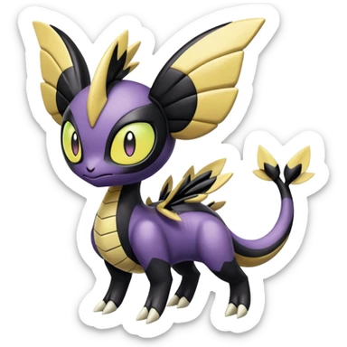 Meloetta-Giratina-Noibat-Pokémon-Fakémon-fusion-hybrid-creature sticker