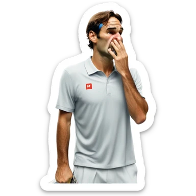 Roger Federer crying sticker
