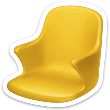 yellow baseball stadium seat sticker