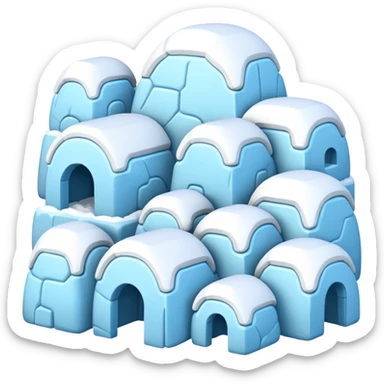 different type of igloos  sticker