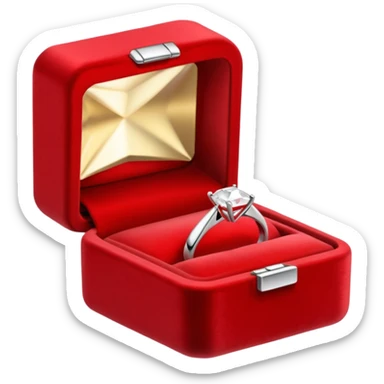 Diamond Ring in Simple Red Box sticker