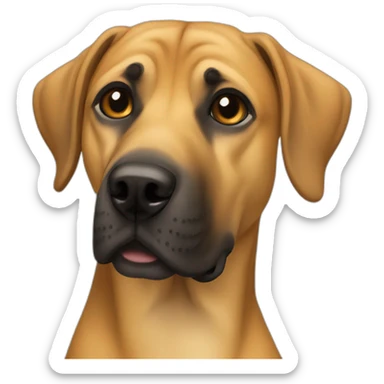 Black mouth cur dog sticker