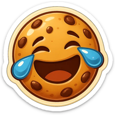 laughing with tears in eyes sticker