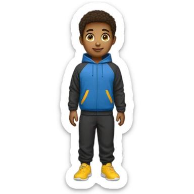boy wearing a tracksuit full body sticker