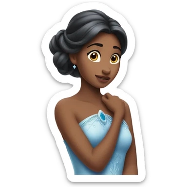 shy disney princess sticker