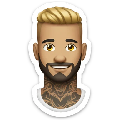 tattooed man very attractive sticker