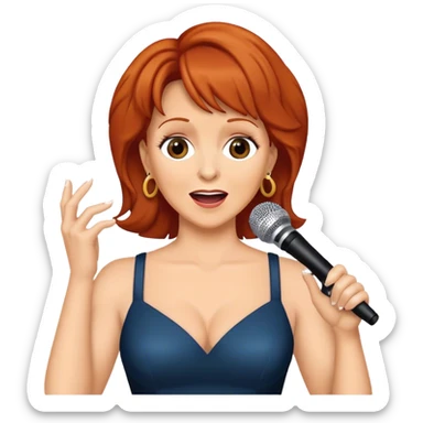 Reba McIntyre singing sticker