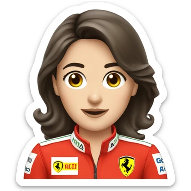 Brunette ferrari f1 wag sticker