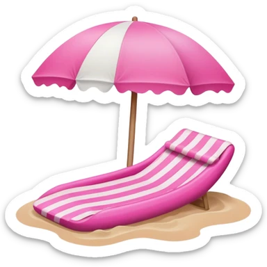 Pink,items,beached themed sticker