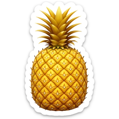 Upside down pineapple with no background sticker
