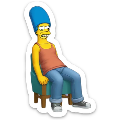 Homer simpson qui étrangle bart sticker