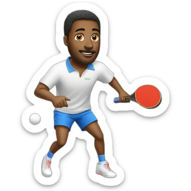 Fais un joueur de ping pong sticker