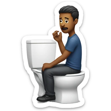 Man in a toilet sticker