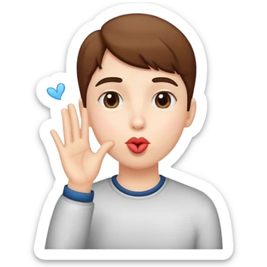 blowing a kiss with ur hand  sticker