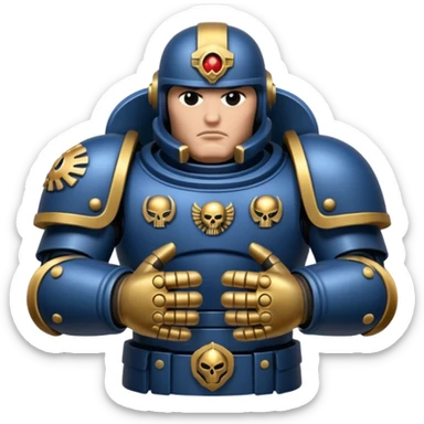 space marine iron hands sticker