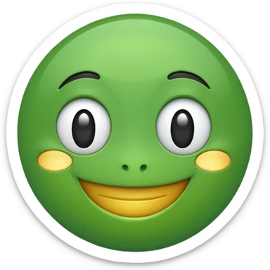 green emoji cute sticker
