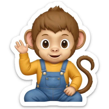 changuito con overol sticker