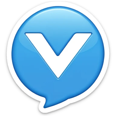 Beyaz tick dışı mavi sticker