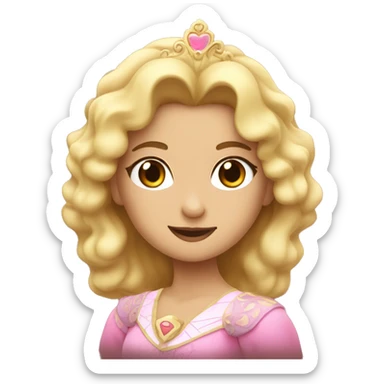 Princesa oliendo polvo rosado sticker