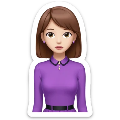 Pelo castaño,delgada,alta, mi color favorito es el lila me gusta lo coquet y lo asthetic,estoy asiendo mi Glow up y soy fan a BLAK PINK 🖤🩷 sticker